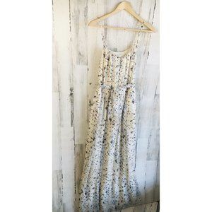 NWOT Joie Marucheka SIlk Chiffon Maxi Dress Cream Floral Belted Lined S